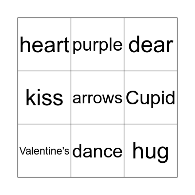 Valentine's Day Bingo Card