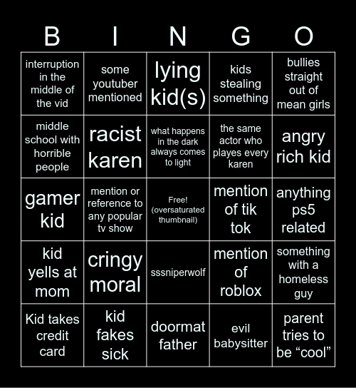 dhar man bingo Card