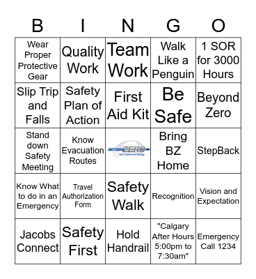 B Bingo Card