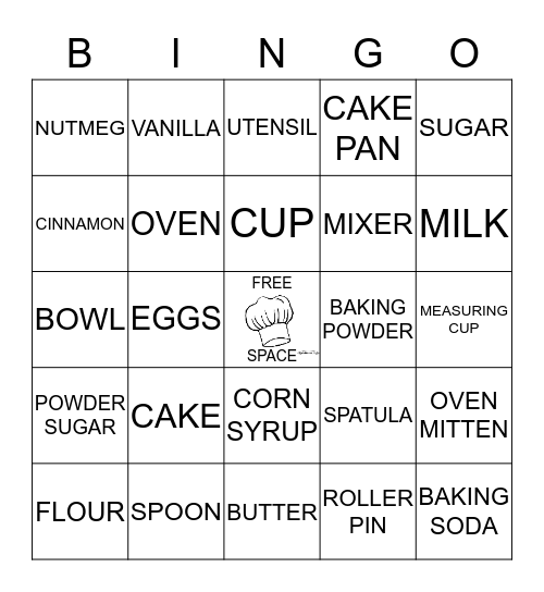 Baking Made Fun Bingo  Bingo Card