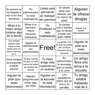 Loteria De Situacion Bingo Card