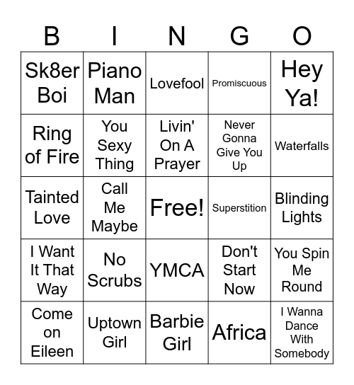 Global Buddies Music Bingo Card