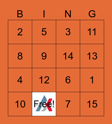 M.E. Bingo Game 3 Bingo Card