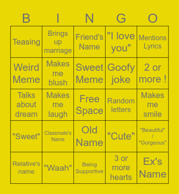 Link Bingo Card Bingo Card
