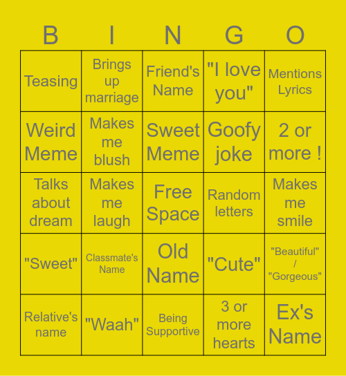 Link Bingo Card Bingo Card