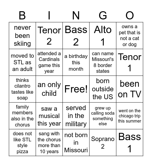 Find someone who was/is/has Bingo Card