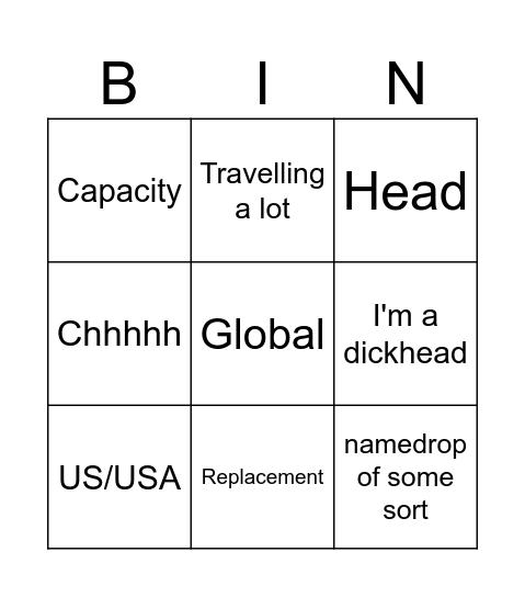 Greatest Human Ever Bingo Card