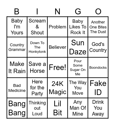 Jodi's Birthday Bingo Card