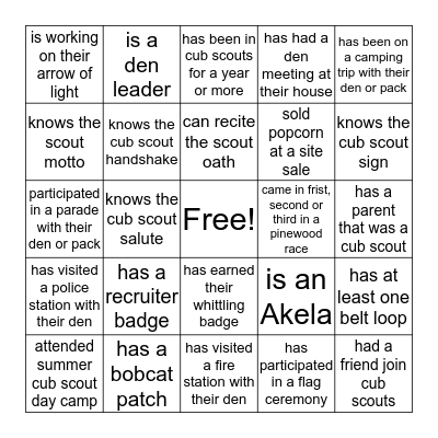 Find Someone Who... Bingo Card