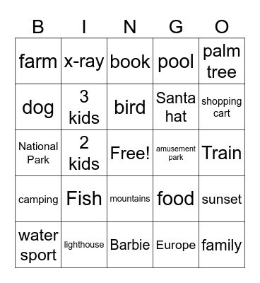 BVMS Staff Bingo Card