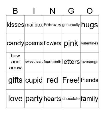 Happy Valentine's Day 3D Bingo Card