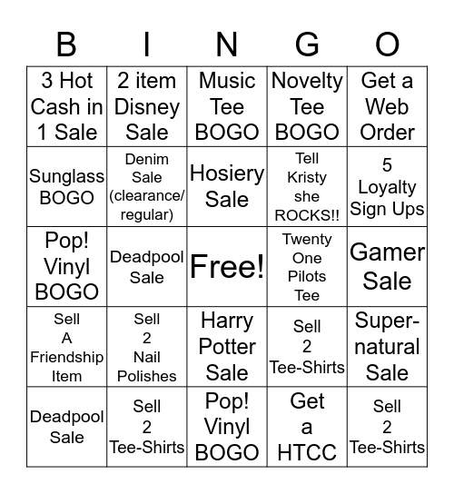 Valentine Bingo!! Bingo Card