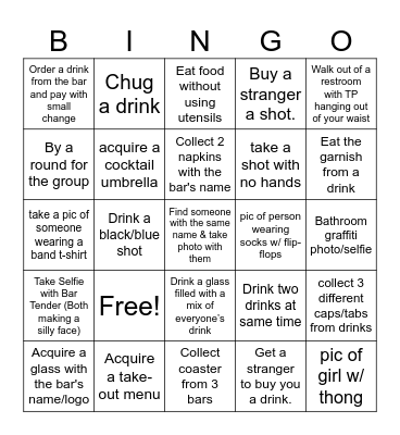 AC Pub Crawl Bingo Card