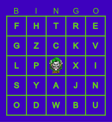 5x5 ALPHABET BINGO Card