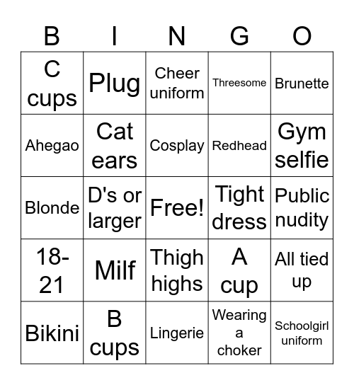 Whisper Bingo Card