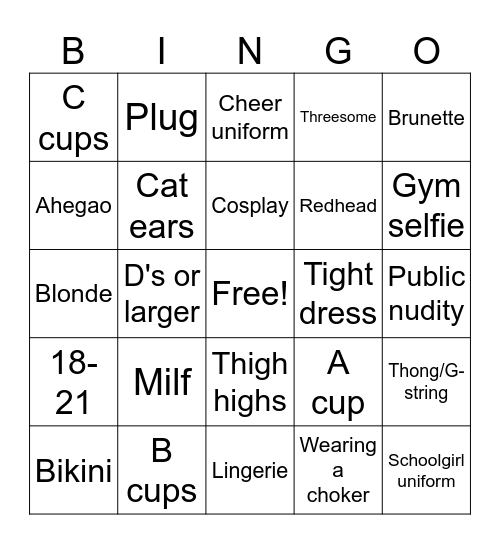 Whisper Bingo Card