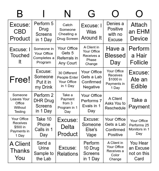 Court Referral Bingo Card