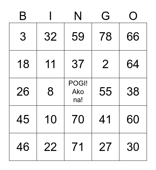 HABIBI SWETRES Bingo Card