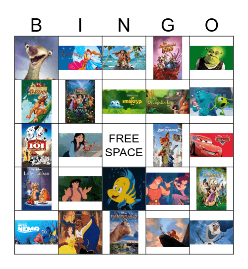 pixar bingo Card