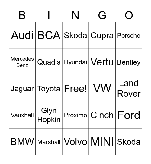 AOS Bingo Card