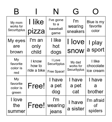 Getting to Know Each Other Bingo Card