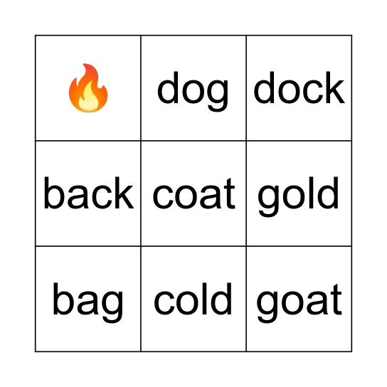 k vs. g Bingo Card