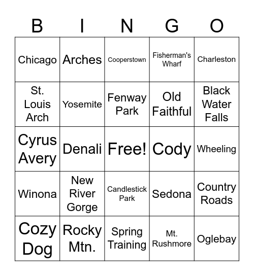 Uniglobe Travel Bingo Card