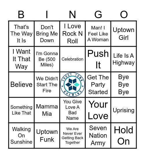 FROST TOWN MUSIC BINGO Card