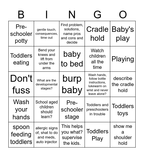 Maryann's Bingo Card