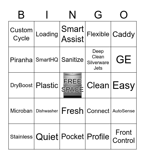 Dishwasher Bingo! Bingo Card