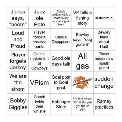 Practice Bingo Card