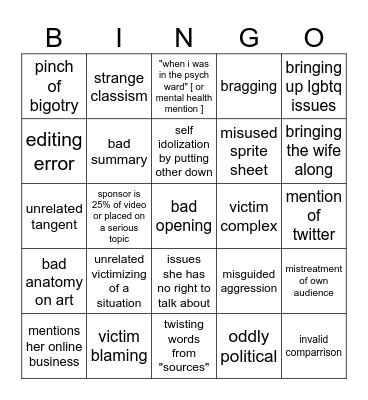 duchess celestia Bingo Card