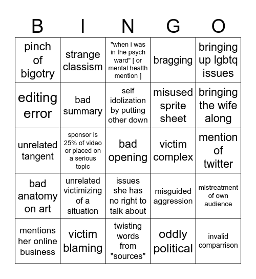 duchess celestia Bingo Card