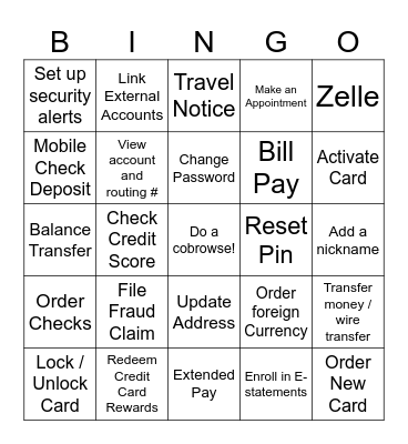 Cobrowse Bingo Card