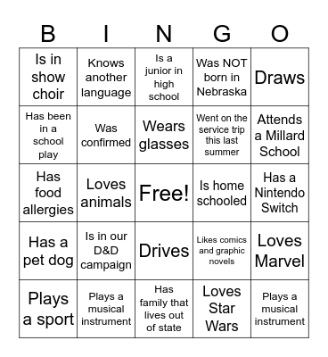 COYO BINGO Card