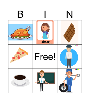 VOCABULARY Bingo Card