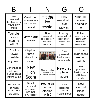 HAT Bingo Card