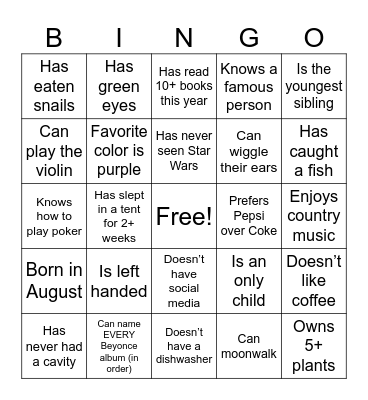 N E S T i G Bingo Card