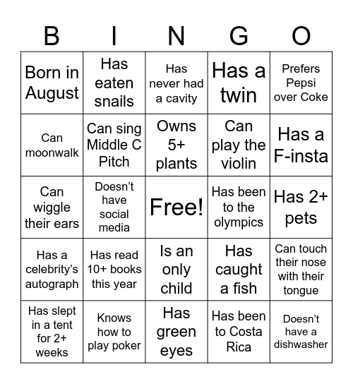 N E S T i G Bingo Card