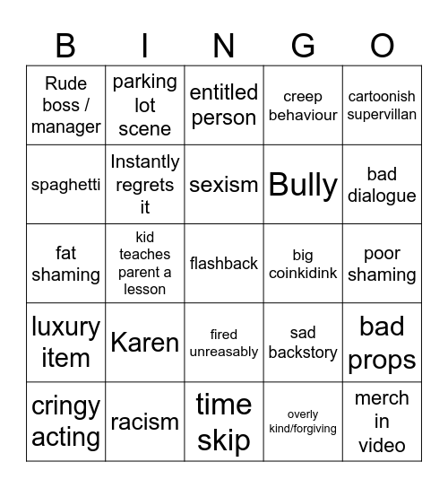 Dhar Mann Bingo Card