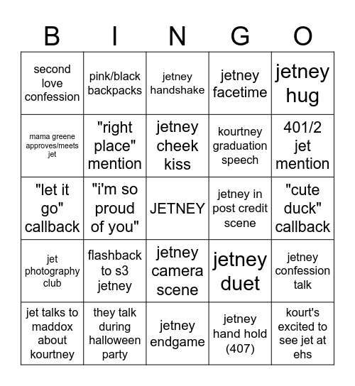 S4 JETNEY Bingo Card