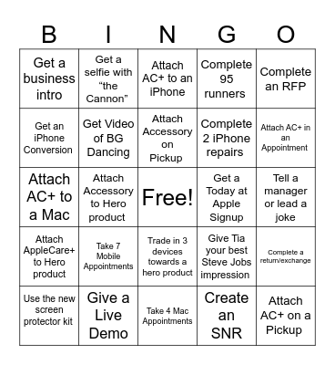 Tax Free Bingo - Team 1 Bingo Card