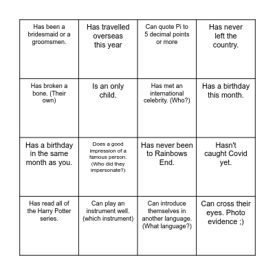 Legal Aid People Bingo Card