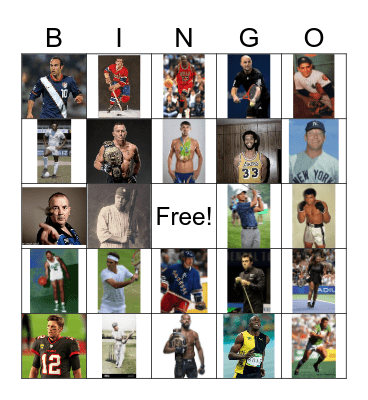 GOATs Bingo Card