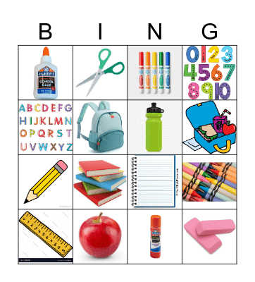 BACK TO SCHOOL BINGO Card