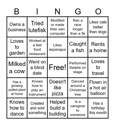 BINGO Card