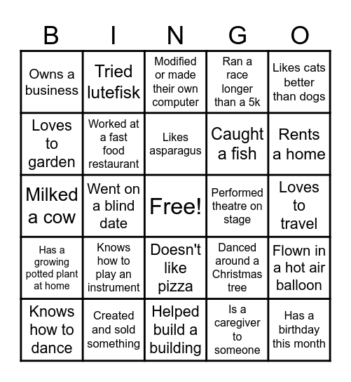 BINGO Card