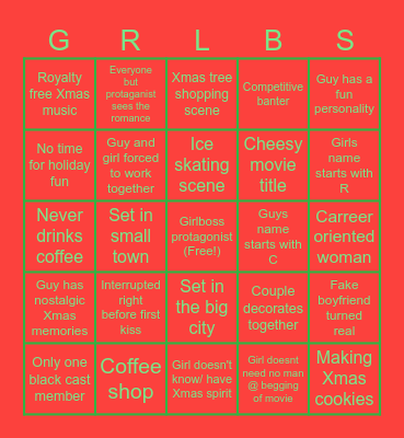 A very Hallmark Christmas Bingo Card