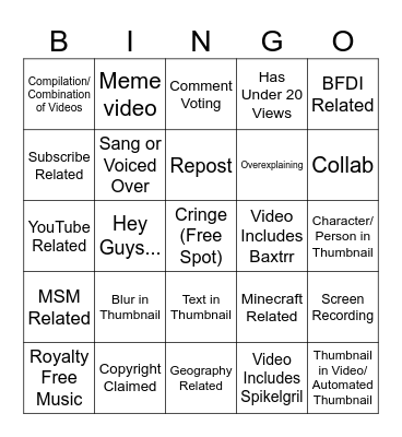 CubeNaz Ultimate Bingo Card