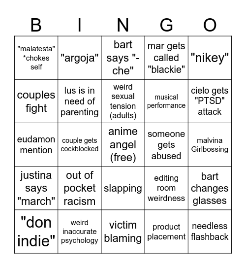 CASI BINGO Card
